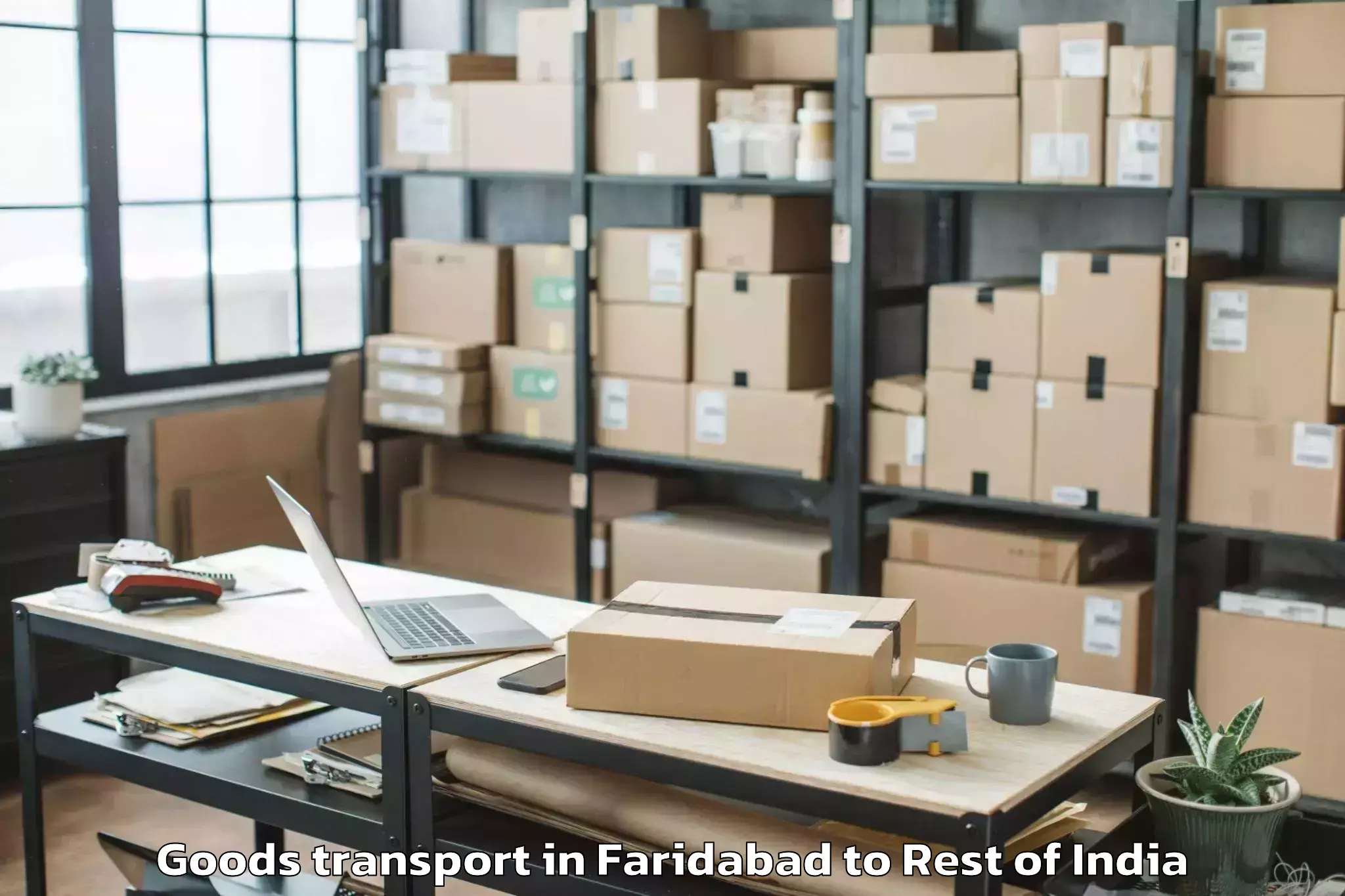 Book Faridabad to Kherwara Chhaoni Goods Transport